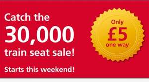 £5.00 One Way 30,000 Seat Sale Starts Dec 14th  @ Greater Anglia