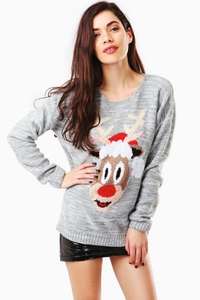 A knitted jumper with a reindeer wearing a Christmas hat! @ fashion union £15 was £20 with £1.95 standard delivery