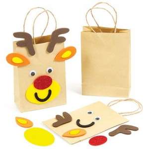 Reindeer Gift Bags Craft Kits - for kids (pack of four) £3.50 @ yellow moon £2.99 Delivery