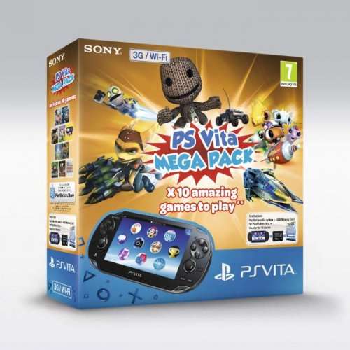 PS Vita (Wifi and 3G) Mega Bundle. 16GB Memory Card plus 10 games £139.97 at Gamestop