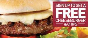 Free Cheeseburger & Chips when you buy any drink from 30p @ Yates