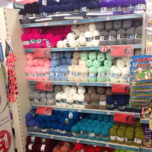 Knitting wool 3 for 2  or £1.00 each @ Poundland