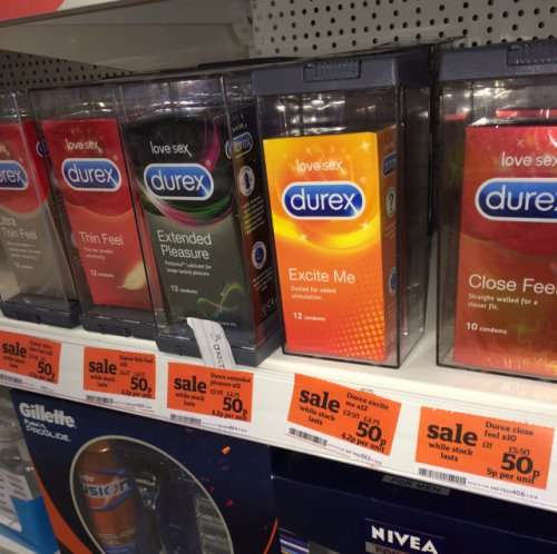 Durex Condoms 50p clearance @ Sainsburys