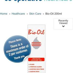 Bio Oil 200 mL £9.89 @ cooperative healthcare. Plus Spend £30 Get £5 Off - Code SAVE5.