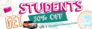 30% student discount on BSM driving lessons