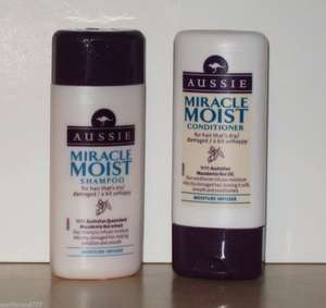 Aussie Miracle Moist Shampoo or Conditioner 75ml 90p @ Tesco