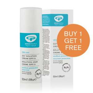 Green People SPF15 Moisturiser Buy one get one free and free cleanser £15.95 at Green People