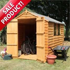 8 x 6 Waltons Overlap Apex Wooden Shed deal is back FREE DELIVERY £199