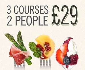 Browns Bar & Brasserie, 3 course meal for 2 £29