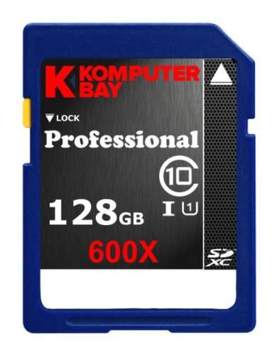 Komputerbay 128GB SDXC Secure Digital Extended Capacity Speed Class 10 600X UHS-I Ultra High Speed Flash Memory Card 60MB/s Write 90MB/s Read 128 GB £42 @ "Komputerbay fullfilled by Amazon"