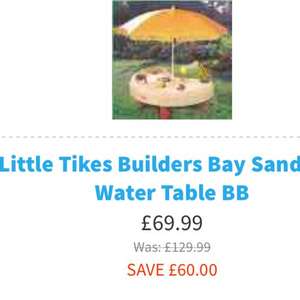 Little tikes sand and water table £69.99 at Adventure Toys