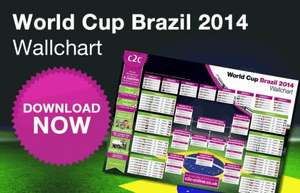 Free Downloadable 2014 World Cup Wallchart