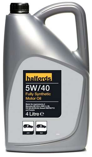 Halfords 5W/40 Fully synthetic motor oil 4L £12.00