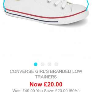 Converse Girl’s Branded Low Trainers £20 @ Base Fashion