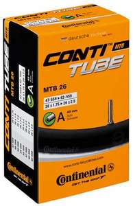 Continental Mountain Bike Inner Tube - 26" x 1.75" - 2.5" @ Halfords - £2.31 (Reserve & Collect)