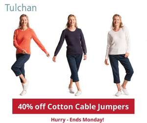 40% off Tulchan cotton cable jumpers
