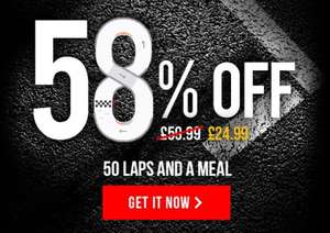 Team sport 58% off 50 laps with meal £24.99