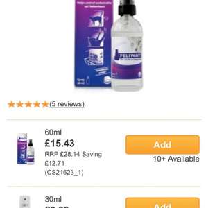 Feliway cat spray 30ml free - just pay £2.99 delivery @ Monster Pet Supplies