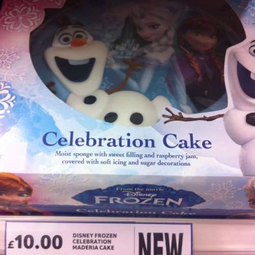 Frozen birthday cake £10 in tesco
