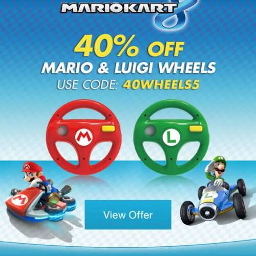 40% off mario kart wheels nintendo promo code £7.20 @ Nintendo