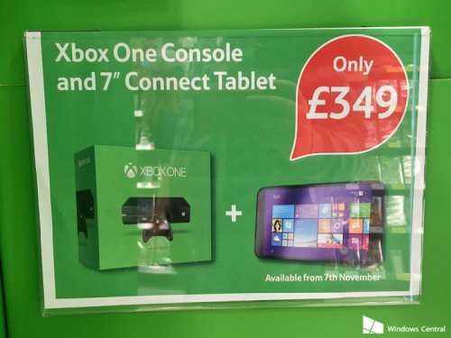 tesco Xbox one and 7" Windows tablet £349 instore from 7th November