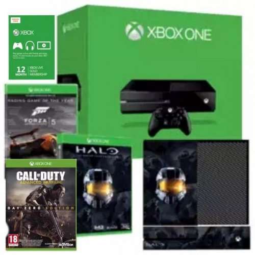 Xbox One + Halo:MCC + Halo Skin + Forza 5 GOTY download + Call of Duty: Advanced Warfare + 12 Months XBL ONLY £369.99 @ Game instore