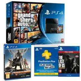 Sony PS4 With GTA V, Destiny, The last of us and 12 months ps plus! @ Game - £399.99