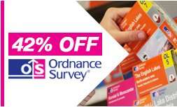 42% off Ordnance Survey maps at Dash4It (e.g. OS Explorer map £4.63 instead of £7.99) plus free delivery