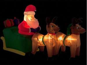 8ft Inflatable Santa, Sleigh and Reindeer £35 @.woolworths