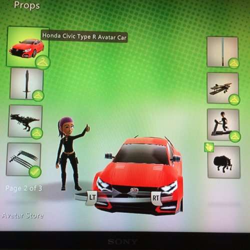 Free Honda Car Xbox avatar prop