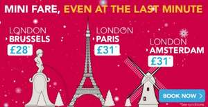 IDbus mini fares London to Brussels, Amsterdam or Paris from £28