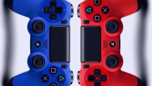 RED or BLUE Sony PS4 Dualshock 4 Controller @ Play or Rakuten £39.99 with code "GIFT40" (Sold by expansys)