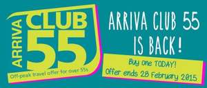 Arriva train Club 55 deal