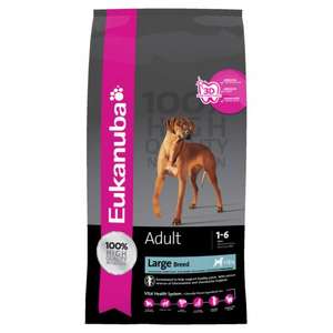 Eukanuba Large Breed Chicken Dry Dog Food - 15kg £29.99 or 2 for £57.98 + free delivery @ Petshop