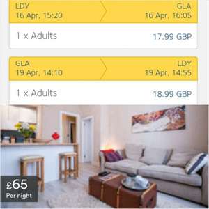 Weekend break in Glasgow - flights + apartment - fly from Northern Ireland £135.22 @ airbnb