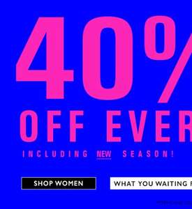 Bank fashion closing down sale 40% off online 70% in store