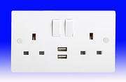 13A Switched Sockets with twin USB charging port for £6.95 + VAT Free CnC / plus £4.20 p&pat TLC direct
