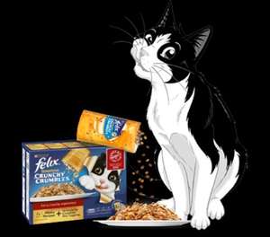Free pouch of felix 'crunchy crumbles' cat food