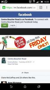 Centra Furl Boucher Crescent 5p off fuel this Friday 17th £1.09