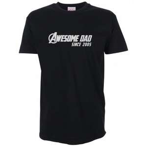 Personalised Awesome Dad Since....T-Shirt £3 @ YourDesign (Usually £15) + £2.95 delivery (£5.95)
