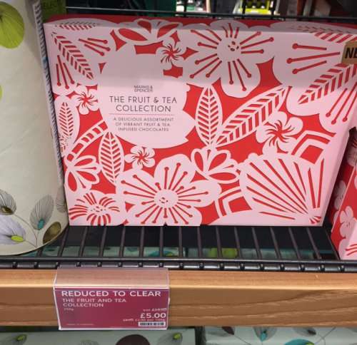Marks and Spencer's Fruit and Tea Infused Chocolates was £15, now £5 instore