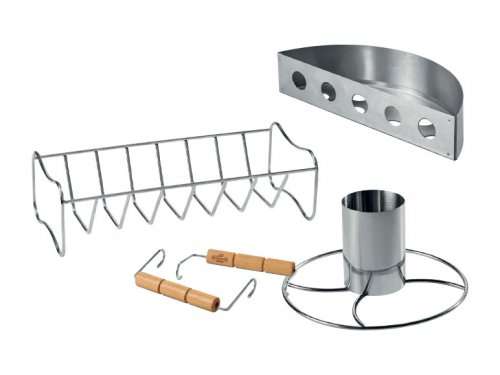 Lidl BBQ deal, "coals partition" (good for indirect bbq cooking) & ribs rack, & chicken roaster (£3.99 each)