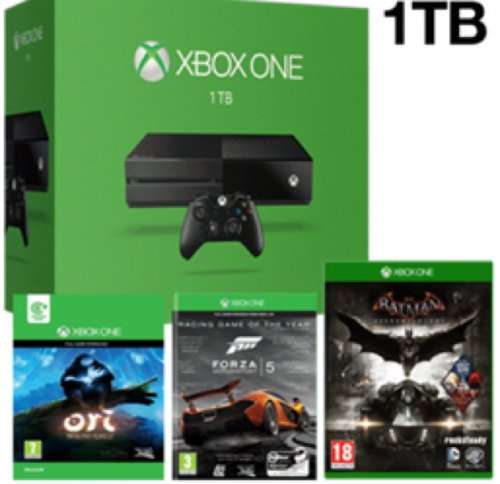 Xbox One Console With 1TB With Forza 5, Ori & The Blind Forest & Batman Arkham Knight £349.99 @ Game