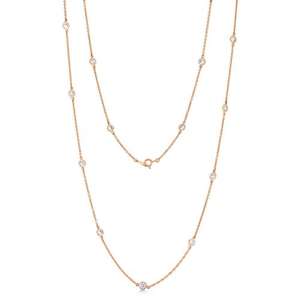 ROX Stardrop Rose Gold Plate & White Topaz Necklace WAS £110  (85% OFF) - £16 + Free Delivery & Gift Wrapped & 5% QUIDCO Cash Back!!