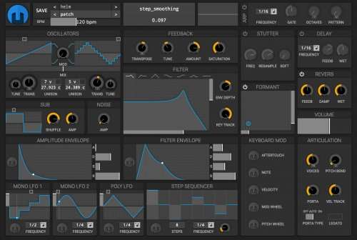Helm synthesizer LV2/VST/AU/AAX plugin or Standalone @ tytel.org