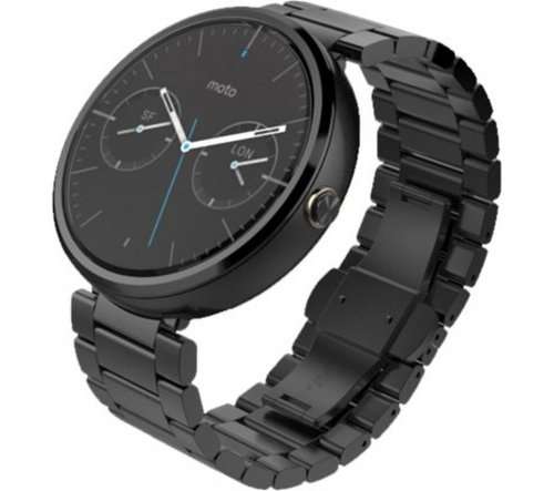 MOTOROLA Moto 360 Smartwatch - Dark Chrome £149.99 @ Currys
