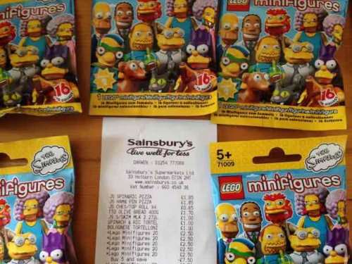 Lego Simpsons minifigures series 2, 5 for £5 at Sainsbury's