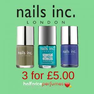 Nails Inc Triple Pack - £5 + £3.99 del (£8.99) @ Half Price Perfumes