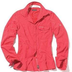 Craghoppers Womens NosiLife Darla Long Sleeve Shirt - Blush Red size: 14 - £1.00 + £4.50P&P - Outdoorclearance