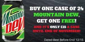 Mountain Dew 330ml Cans 48 Cans for £15 plus £3.99 PNP @ American Soda